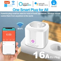 hidance eu 16a smart plug wifi socket power meter monitor timing tuya smartlife works with alexa google assistant app control