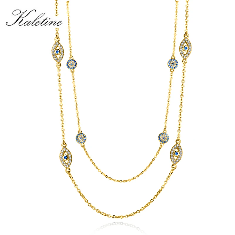 Ожерелье женское из серебра 925 пробы с круглым кулоном сглаза | Украшения и