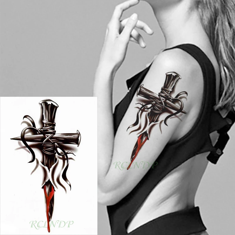 Водостойкая временная татуировка наклейка Grim Reaper Hell Wing Dark Angel Tatto флэш-тату поддельные татуировки на руку назад для мужчин и женщин