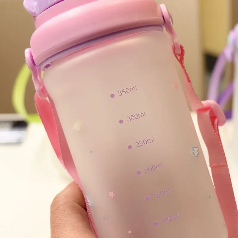 

430ml Cartoon Cute Dinosaur Baby Feeding Cup Thicken Kids Learn Drinking Water Straw Bottle Duckbill Cup Training Bottle