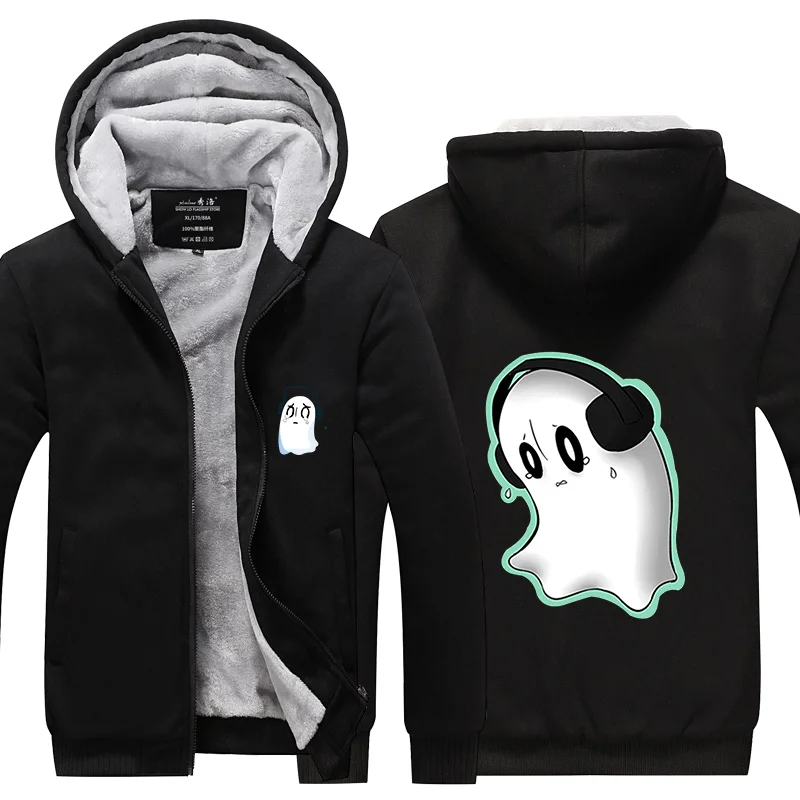 Толстовка с капюшоном изображением черепа Undertale Sans пальто Зимние флисовые