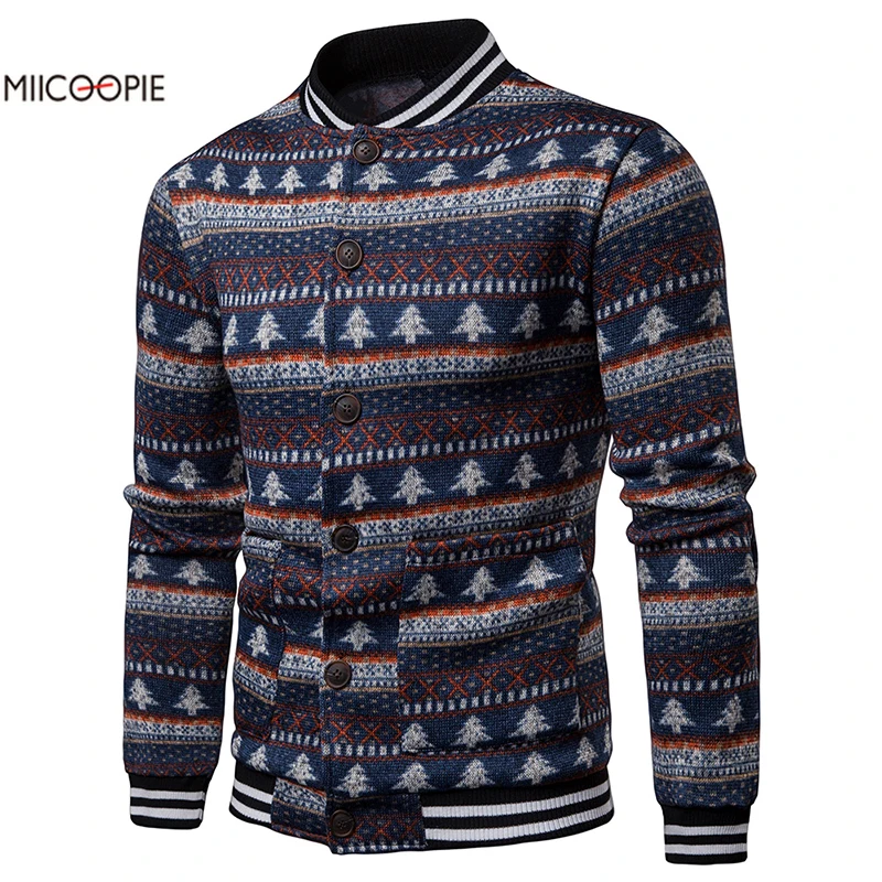 Мужская полосатая футболка с рождественской елкой брендовый свитер для мужчин