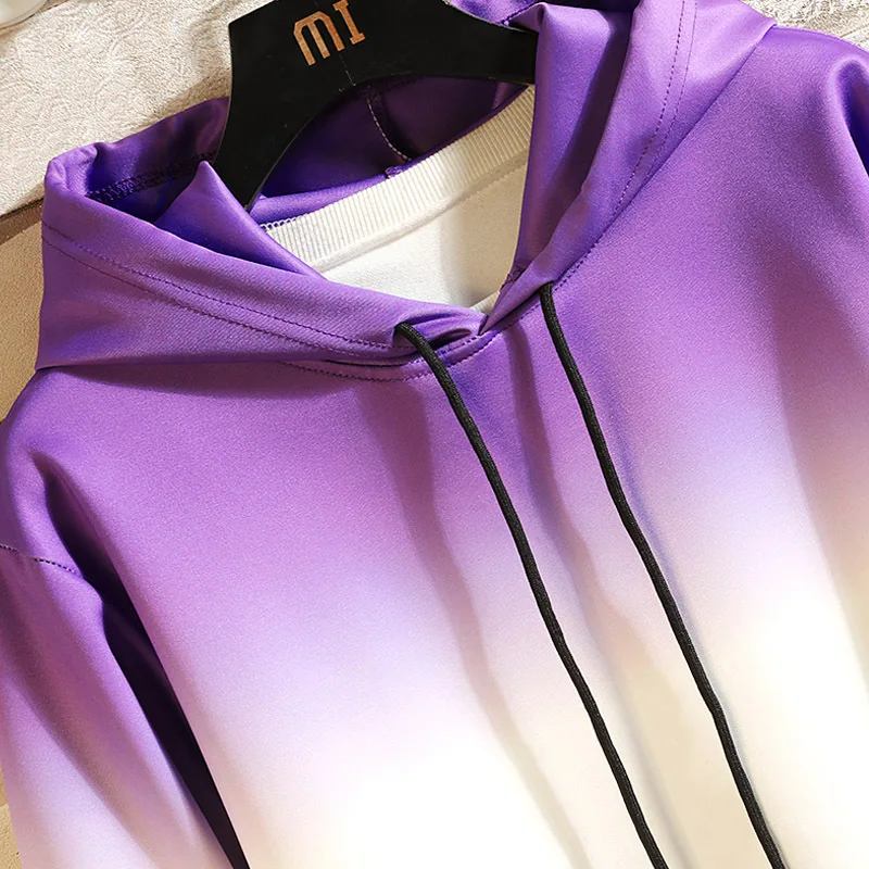 

Mens Sweatshirt Autumn Spring Fashion Hoodies Men Long Sleeve Tie Dye Gradient Pullover Streetwear Hip Hop Sweatshirts Male Coat