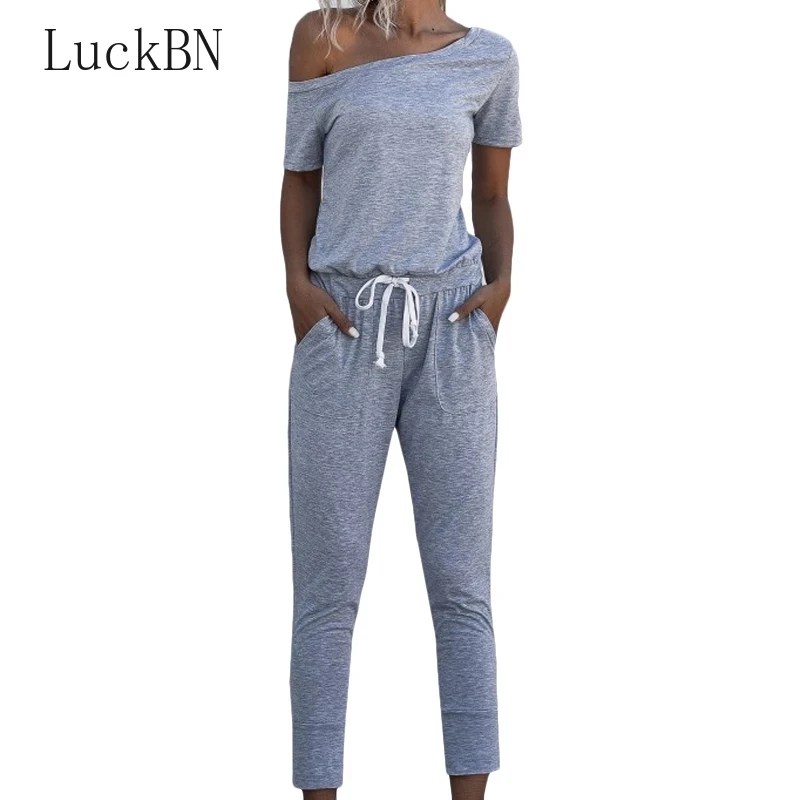 

Casual Jumpsuit Women Elastic Fashion Women Clothing Jumpsuits Short Sleeve Ladies Clothes Women's Jumpsuits Elegance Gray 2021