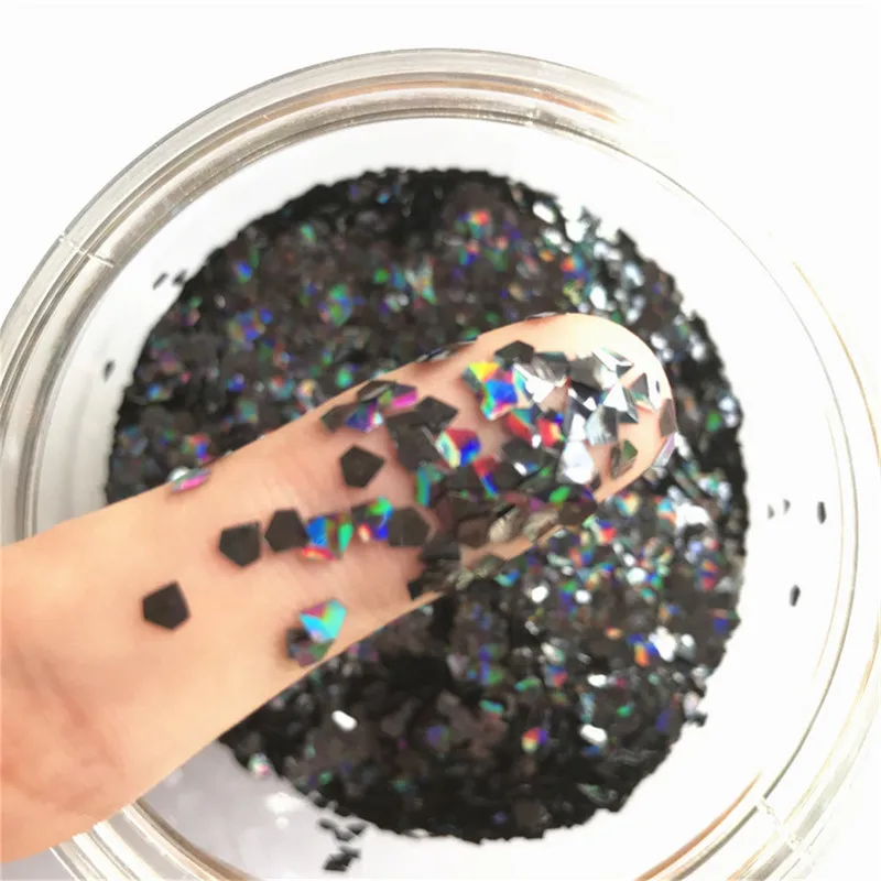 Белые 3 мм 3D блестки в форме алмазов ультратонкие пайетки из ПЭТ россыпью