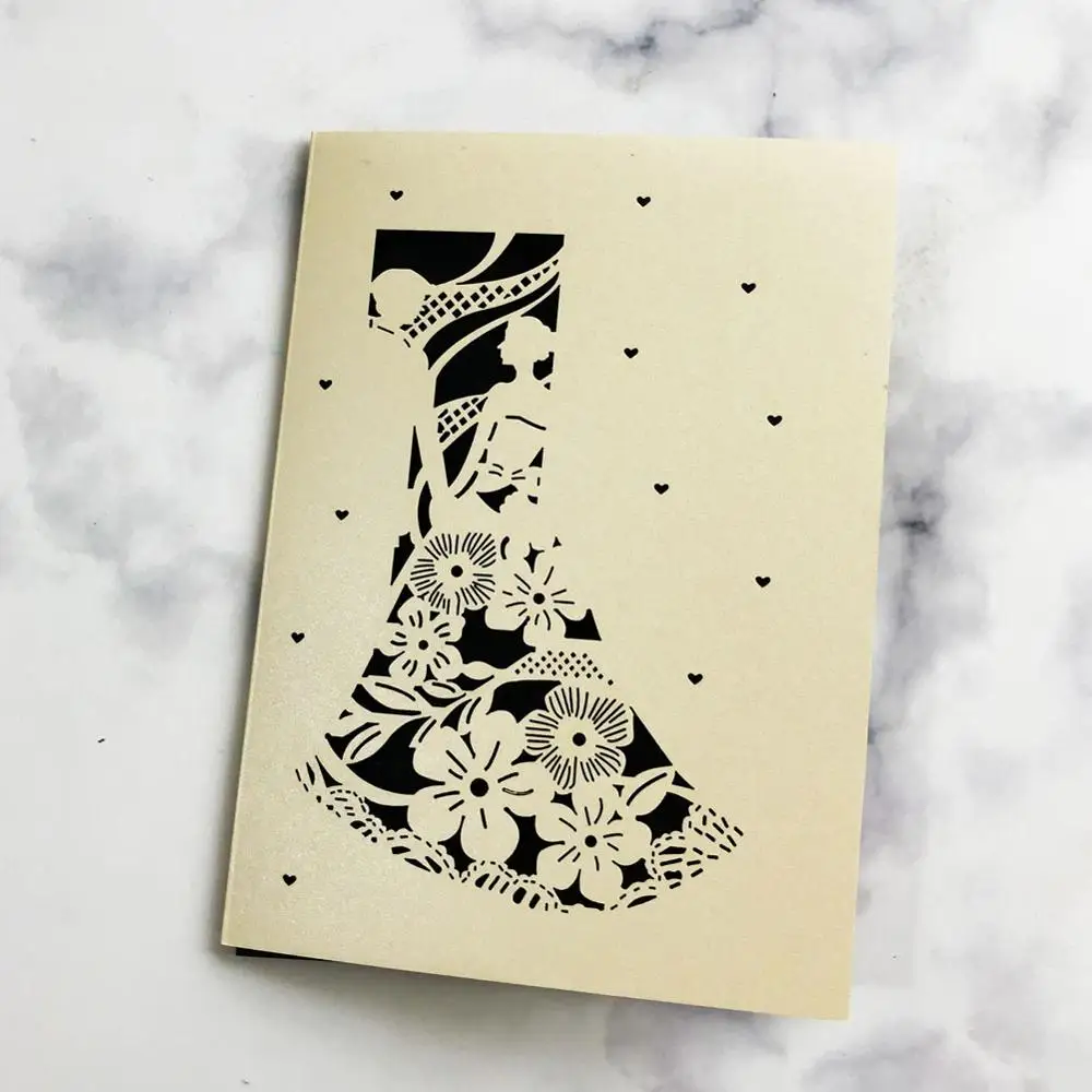 50 шт. милое дизайнерское пригласительное платье для свадьбы Нарядное Вечерние