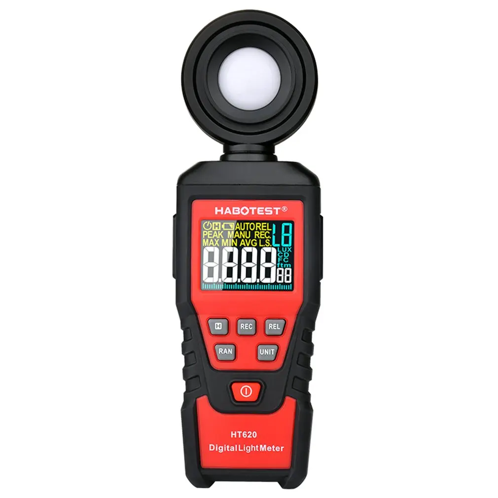 Light Meter Handheld LED Lux Data Hold Precision Illuminometer Photometer HABOTEST HT620 Professional |