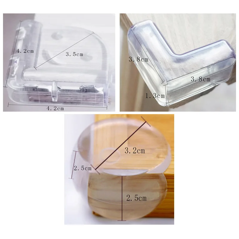 

Child Transparent Table Corner Mat Furnitures Edge Cover PVC Baby Security Protection Anti-collision Bed Corner Protector