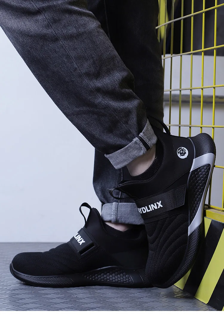 

Lightweight Puncture-Proof Safety Boots Air Mesh Steel Toe Work Shoes Breathable Working Shoes Man Safety Dropshipping