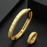 zlxgirl jewelry gold silver two plated color bracelet bangle and ring jewelry sets fine womens wedding gold bangle sets