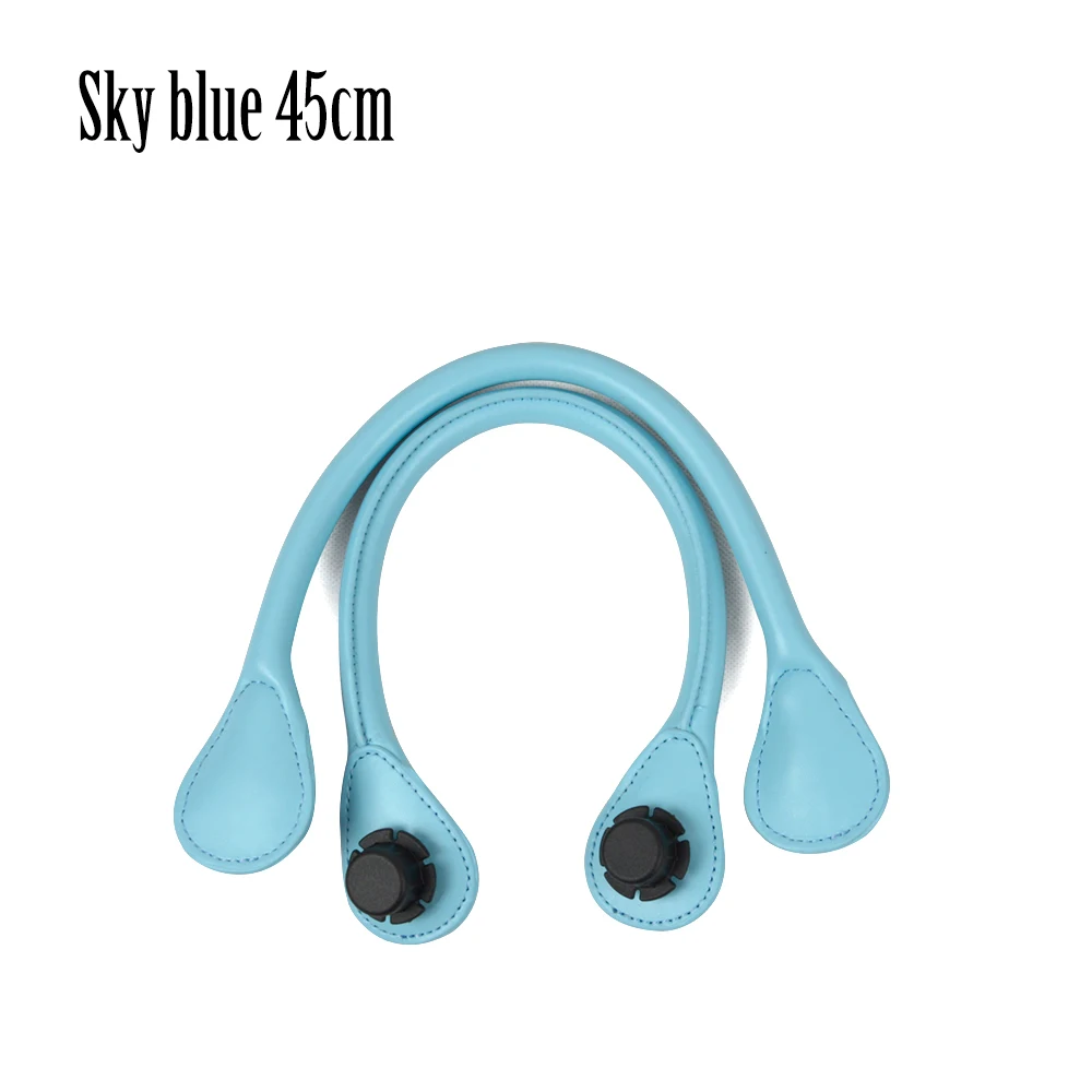 sky blue 45cm TANQU короткий длинный круглый Pu искусственная кожа ручка для Obag классический мини O сумка женские сумки на плечо - Цвет: sky blue 45cm