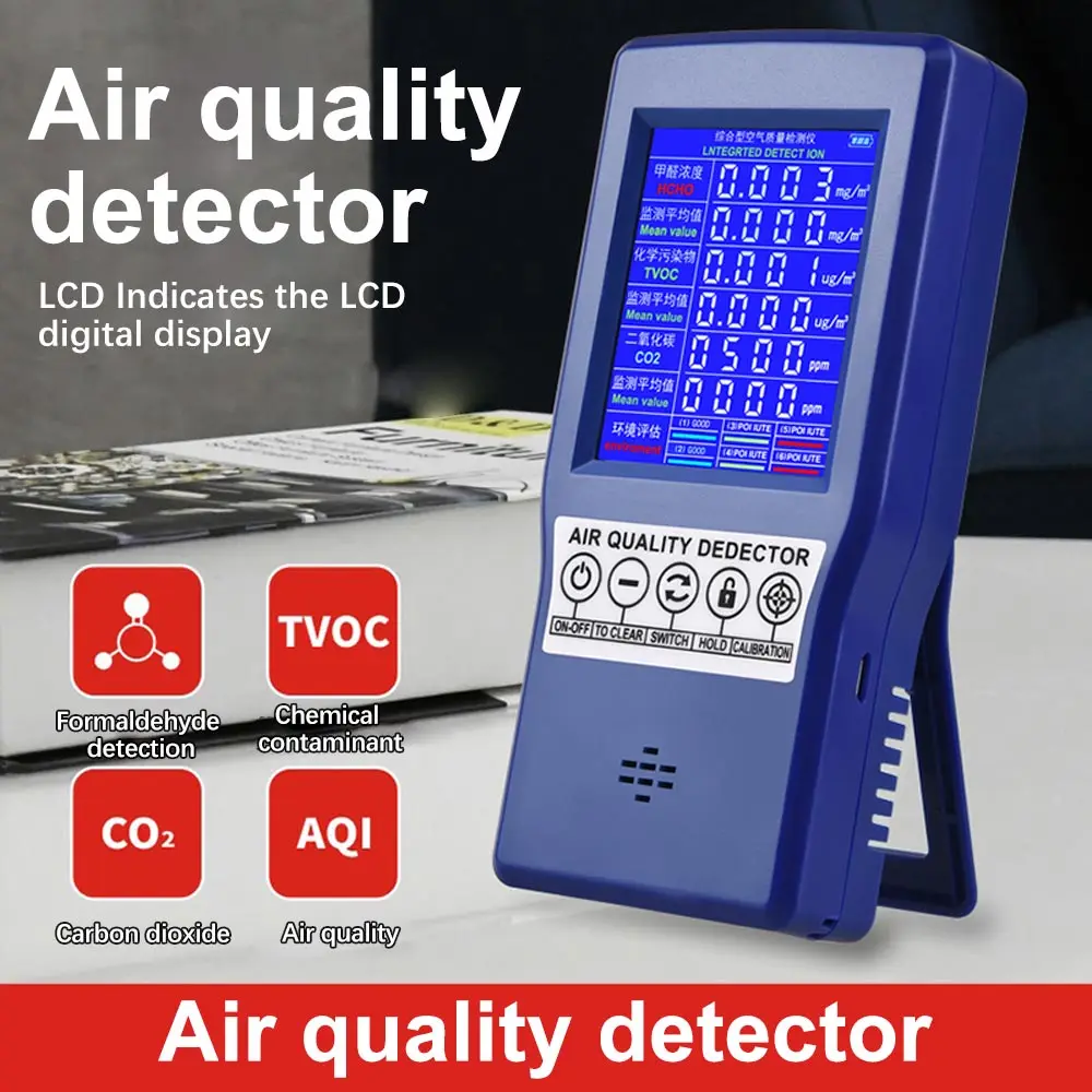 

Цифровой датчик CO2 PPM, мини-детектор углекислого газа, анализатор качества воздуха, USB детектор TVOC HCHO PM2.5 метр