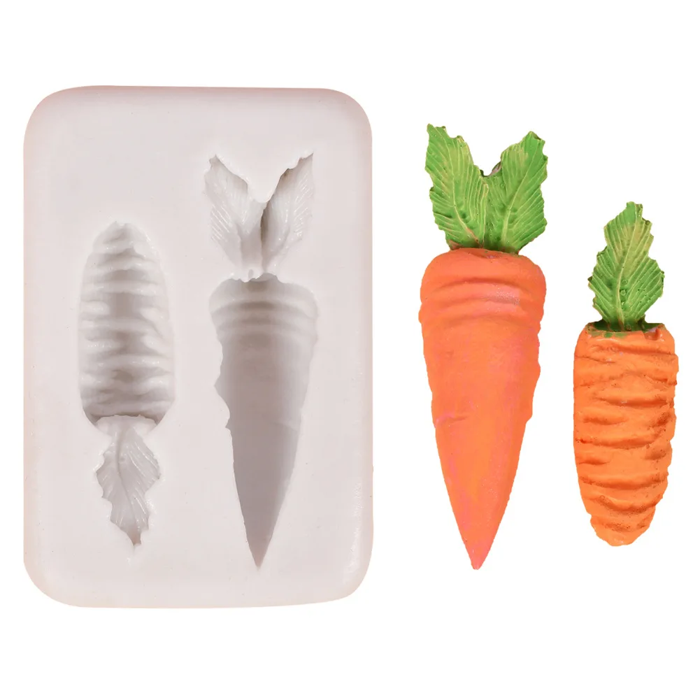 

3D carrot shape Chocolate silicone mold Cake gummy decoration accessories DIY handmade soap cookie mold 6*4cm