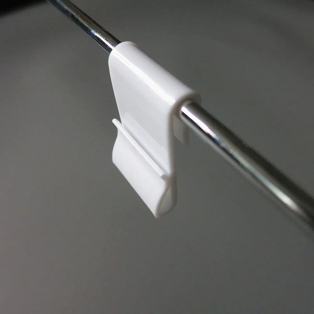Plastic PP Power Wing Clips S Shape Hanging Display Hook Hanger Metal Wire Shelf 200pcs