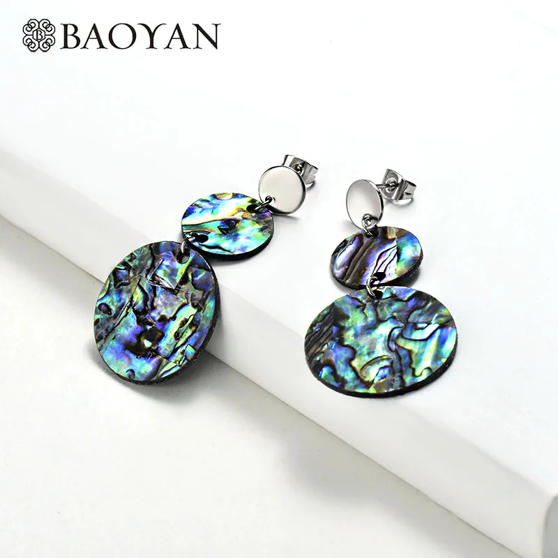 Висячие серьги Baoyan из титана Женские Ювелирные изделия Золотые и Серебряные