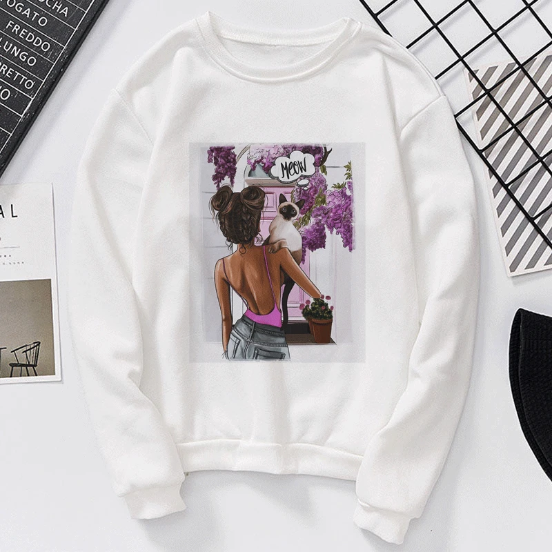 Новое поступление Женская толстовка Vogue корейская модная одежда Harajuku Kawaii Белая толстовка супер мама женские толстовки мама - Цвет: 2062