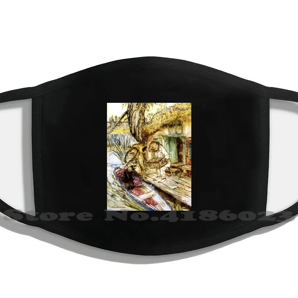 

Ratty And Mole On The Riverbank - Wind In The Willows Arthur Rackham Fashion Trendy Filter Masks Face Mask Wind In The Willows