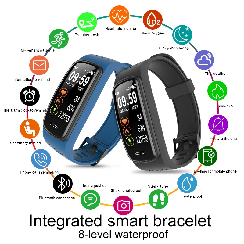 Смарт часы KSUN мужские/женские водонепроницаемые IP68 с пульсометром и