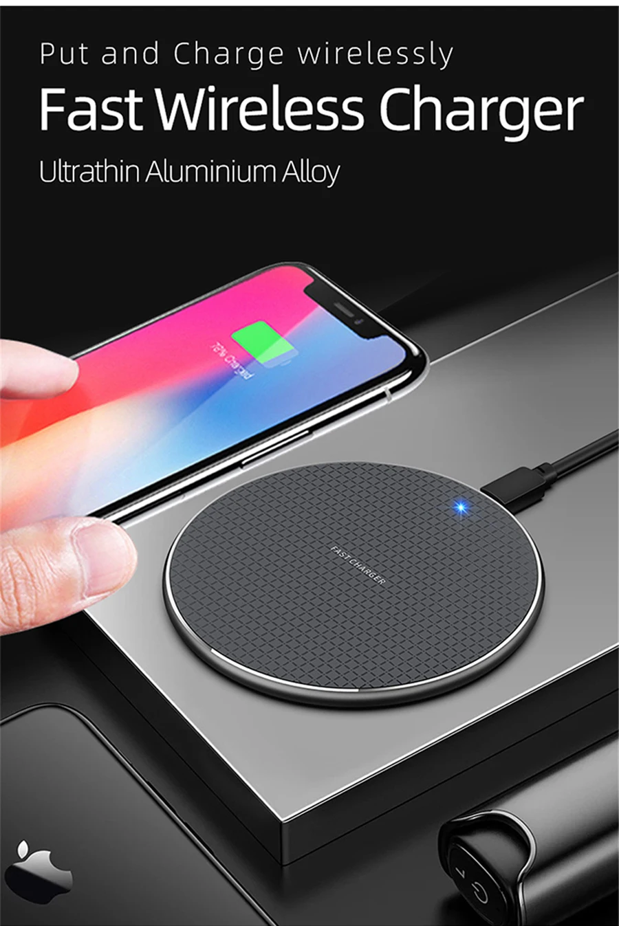 10w wireless charger for iphone11 xs max x xr 8plus fast charge mobile phone charger for ulefone doogee samsung note 9 8 s10plus free global shipping