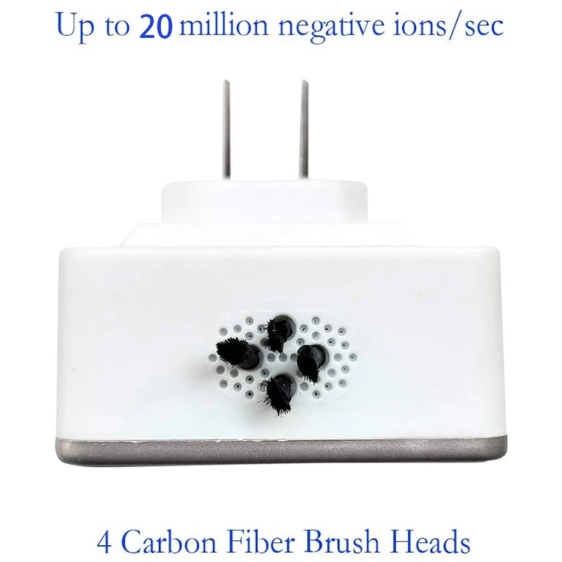 

Pluggable Air Purifier Negative Ion Generator Filterless Ionizer Purifier Clean Allergens,Pollutants,Mold,Odors