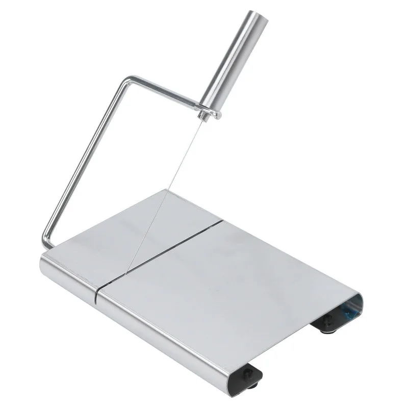 

Silver Heavy Duty Cheese Slicer With Cutting Wire Cheese Board Stainless Steel Butter Cutter Cheese Tools Kitchen Accessories