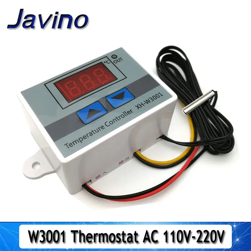 W3001 110V 220V 12V 24V Digital Temperature Controller Thermostat Thermoregulator Aquarium Incubator Water Heater Temp Regulator - Цвет: AC 110V-220V