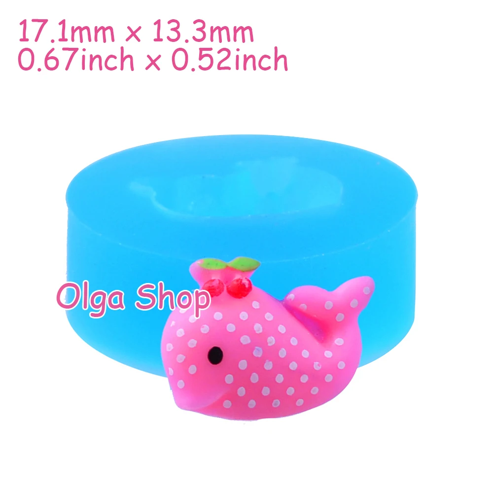 DYL083 17.1mm x 13.3mm Mini Dolphin Silicone Mold Miniaturesweets Making Fondant Cake Decoration Resin Clay Art Candy DIY | Дом и сад
