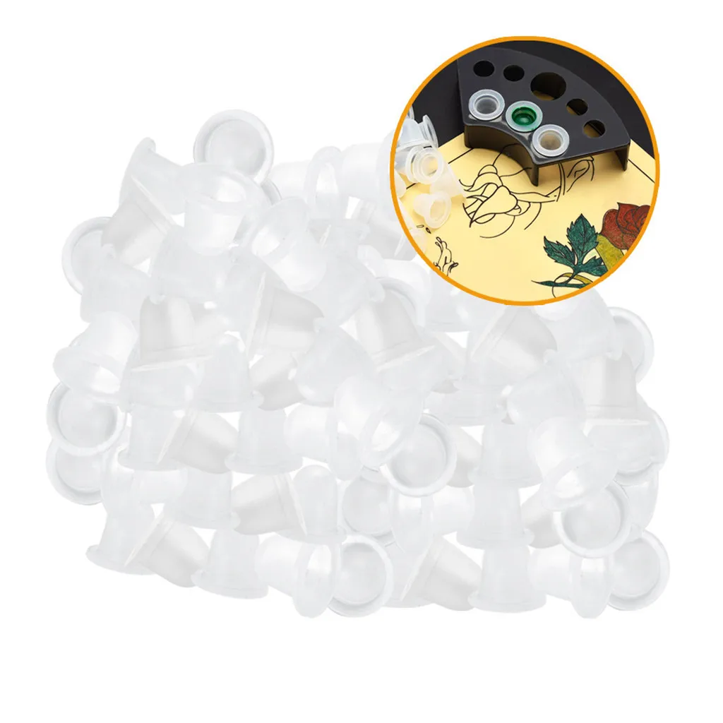 

100pcs Microblading Pigment Cups Caps For Permanent Makeup Tattoo Ink Holder
