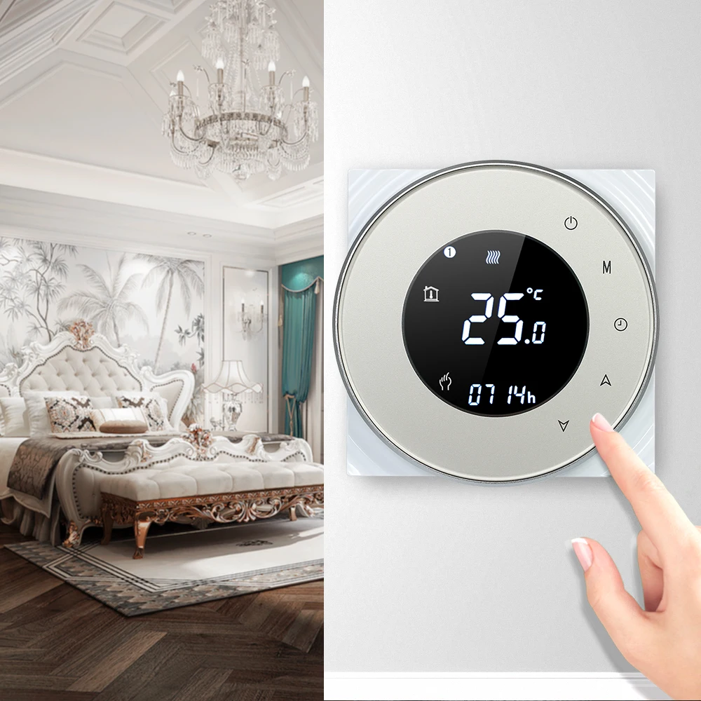 Умный Wi Fi Сенсорный Термостат беспроводной контроллер температуры для нагрева
