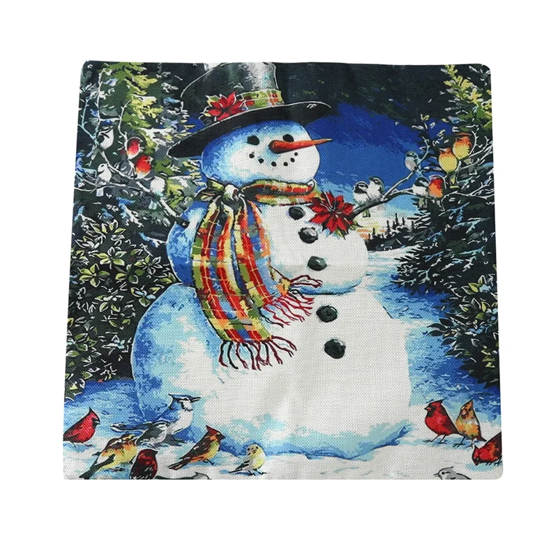 Наволочки для подушек 45*45 см простые домашние наволочки с изображением Санта