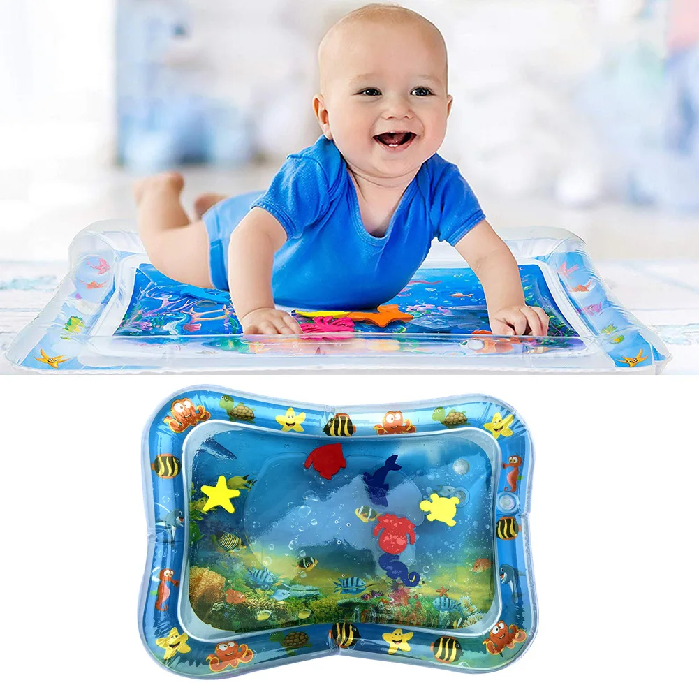 

Inflatable Water Play Mat Thicken PVC Tummy Time Mat For Strengthen Toddler's Muscles Infants Toys For 3 to 24 Months Boys Girls
