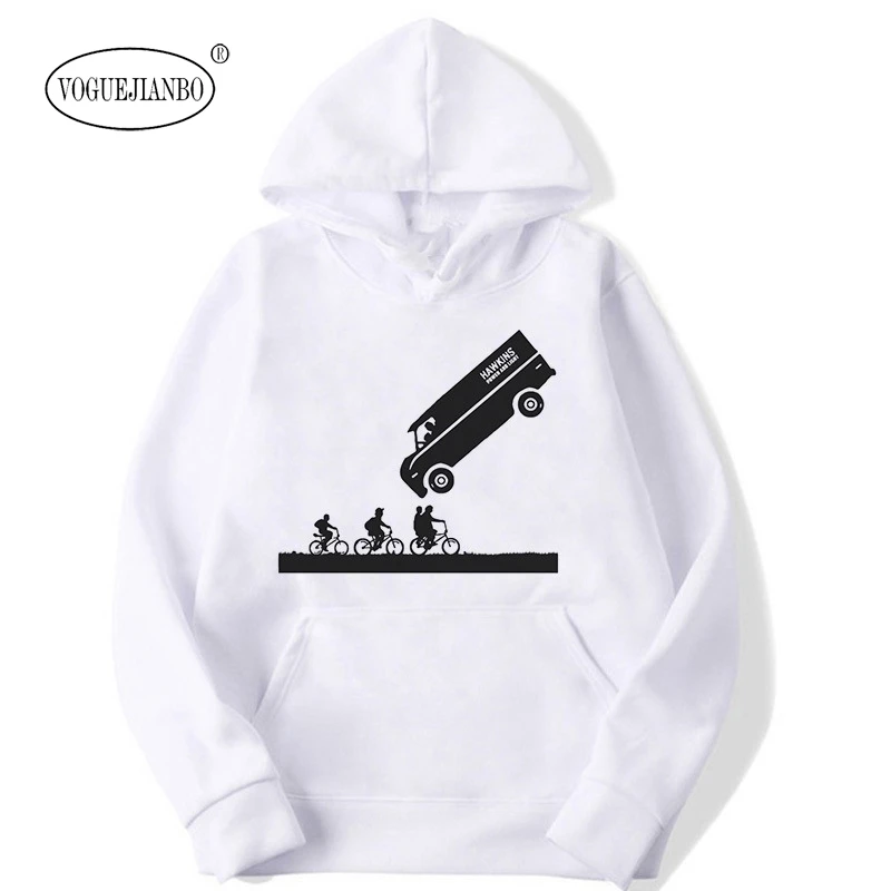 2020 Весенняя белая толстовка с принтом Стрэндж спортивный костюм капюшоном felpa donna