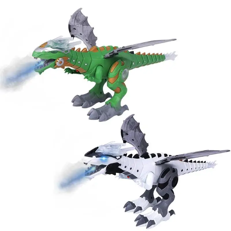 Электрические динозавры детская игрушка ходячий распылитель модель робота со