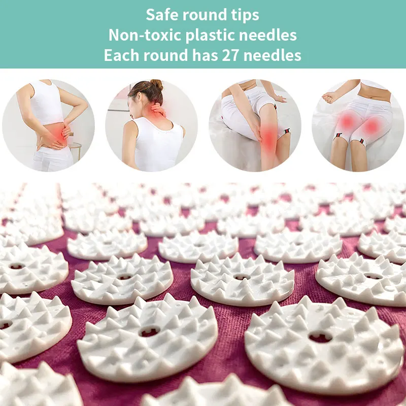 Массажная подушка коврик для йоги и акупрессуры набор подушек массажер шеи спины