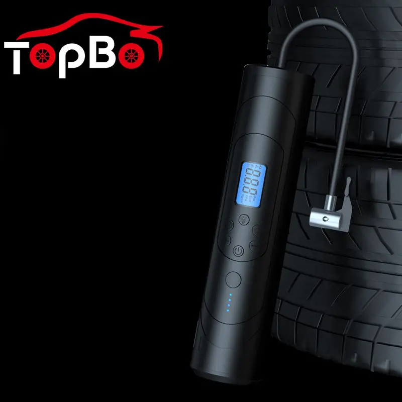

12V Rechargeable Car Tyre Pump Air Pump Tire Inflator Cordless Compressor Digital Air Compressor Emergency Light Bicycle Balls