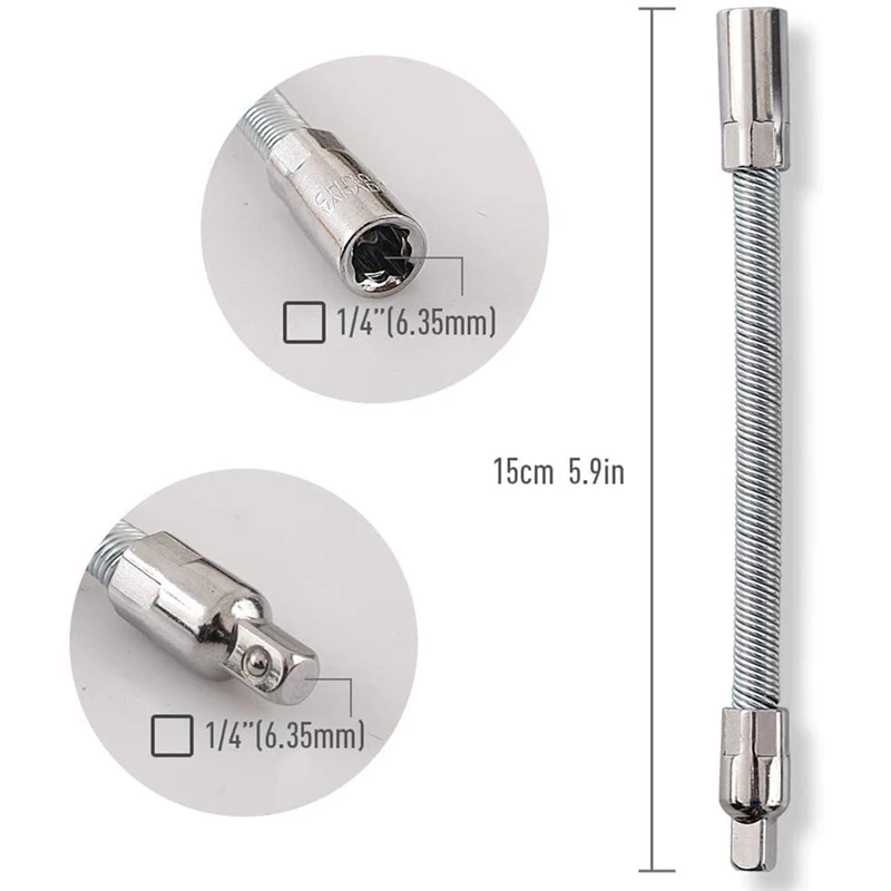 4 шт. набор удлинителей для дрели 2 гибких гнезда | Инструменты