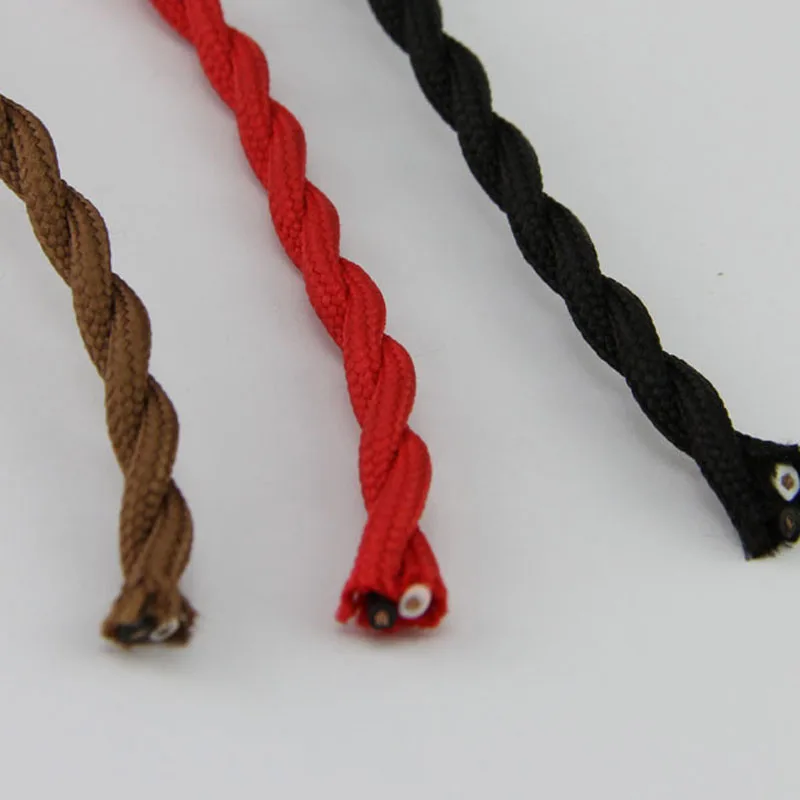 5 метров винтажная люстра плетеные электрические провода 2*0 75 мм двойной медный