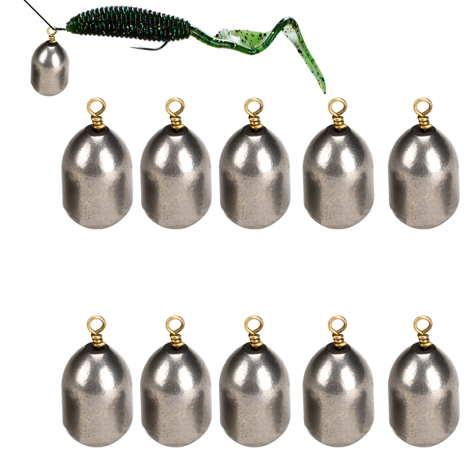 

5pcs/10pcs Drop Shot Fishing Sinker 4g 7g 10g 14g 20g Casting Fishing Swivel Carp Fishing Weight Bas Fishing Tackle Accessories