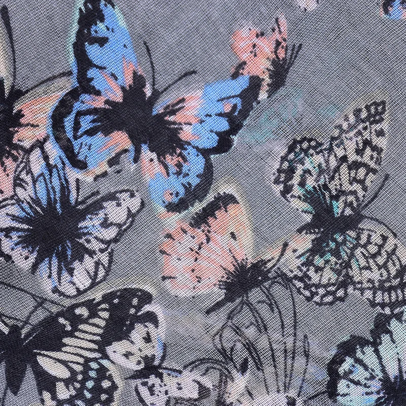 

Spring and autumn butterfly print Long Soft Women Wrap Scarf Lady Shawl Balinese yarn scarf Girl scarfs for ladies