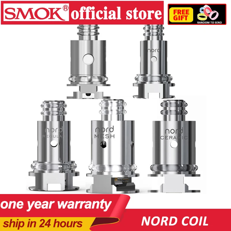 Новый 5 шт. SMOK Nord Замена Coil5PCs/лот Smok DC катушка 0.6ohm для комплект электронной