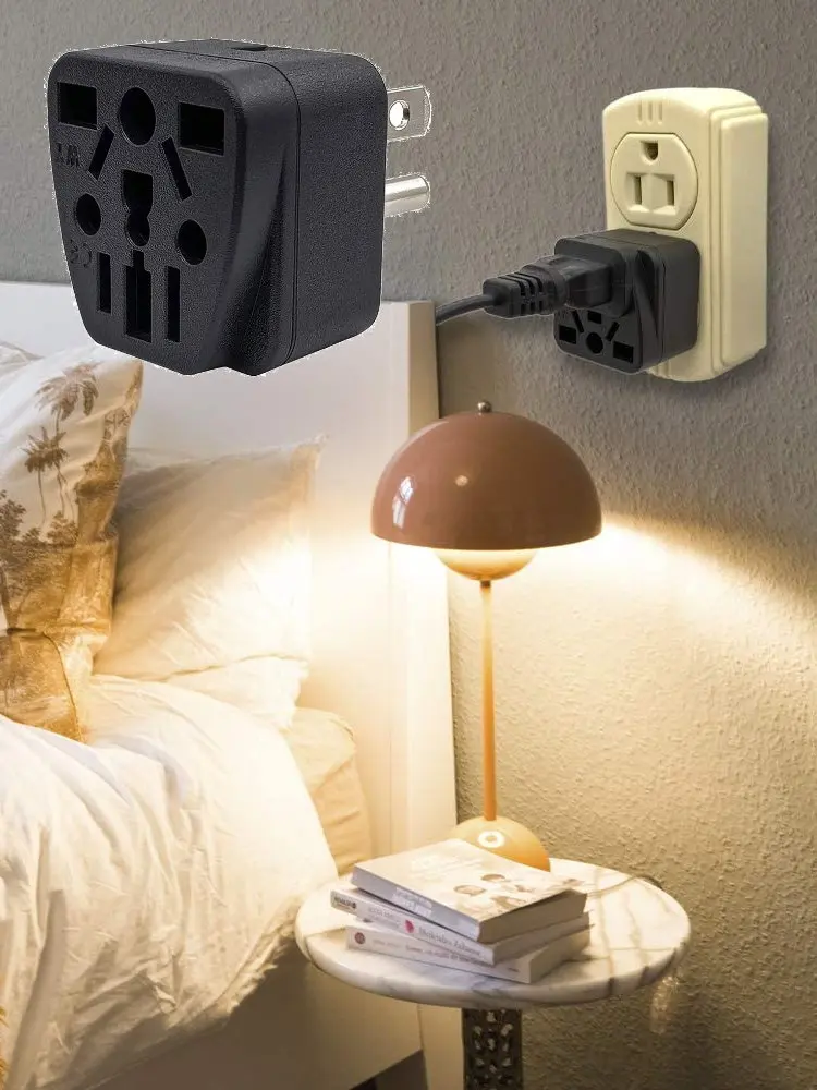 Universal to USA Canada Electrical Adapter Type B Plug Multi-Outlet AC100~250V 10A | Обустройство дома