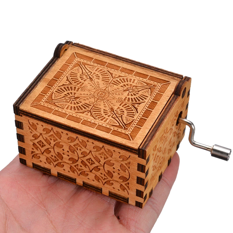 Деревянная музыкальная шкатулка не может влюбиться 1 шт. антикварная гравировка
