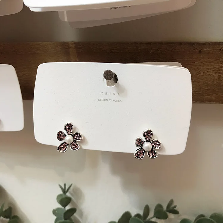 2019 корейская мода простые циркониевые хрустальные миниатюрные цветочные
