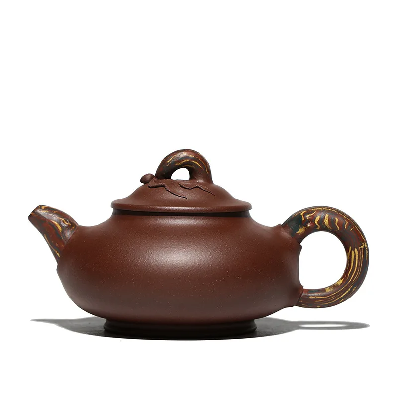 

Yixing purple clay teapot raw ore purple clay stump antique teapot Cao Zhigang pot goods