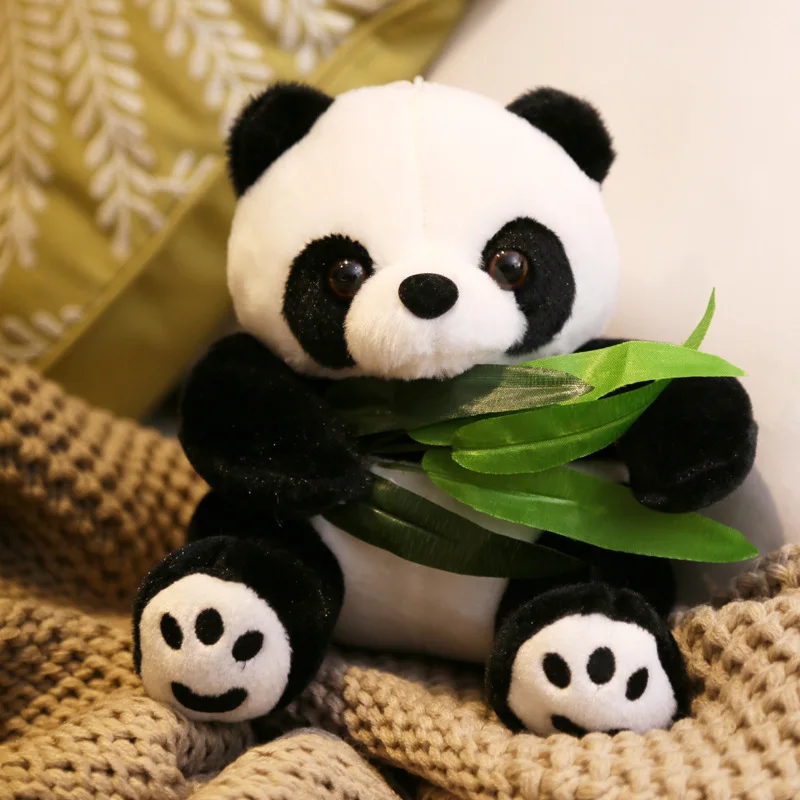 Kawaii плюшевая панда с бамбуком мягкие игрушки PP хлопок мягкая игрушка кукла
