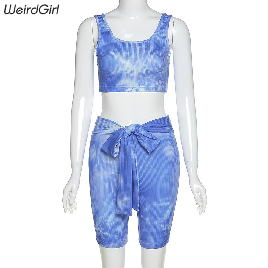 Женские повседневные комплекты с галстуком-краской и бантом спортивный костюм