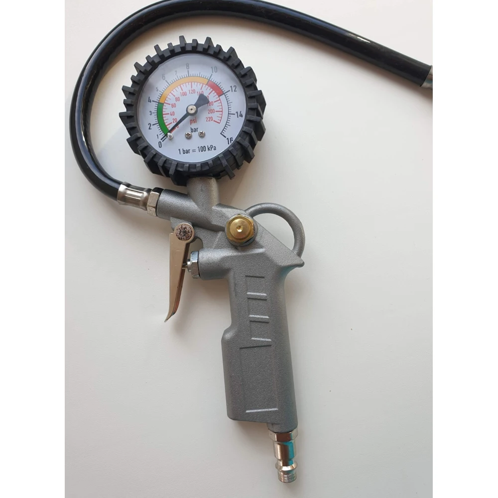 Pressure gauge with gun and hose paging 16 ATM jc-030 | Инструменты