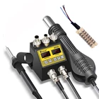 Паяльная станция 2 в 1, 750 Вт, с ЖК-дисплеем, с керамическим нагревателем 8858