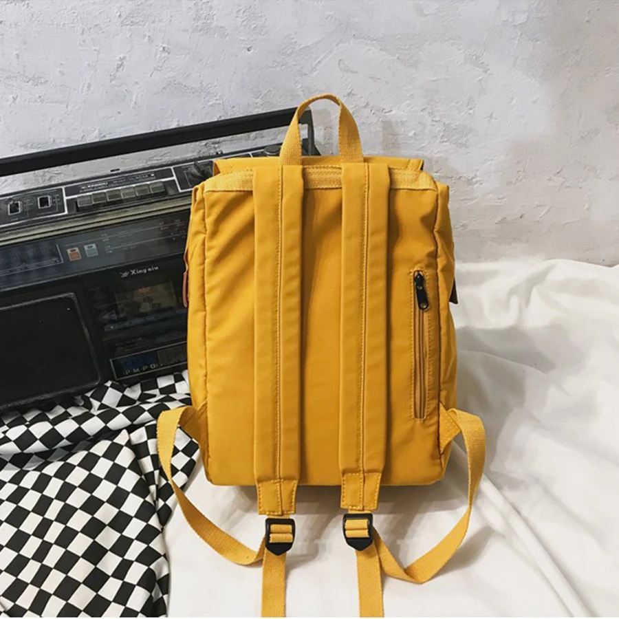 

New Fashion Women Backpack Waterproof Large Capacity Nylon Bagpack Street Style Backpack Female College Student Bag Travel Bag