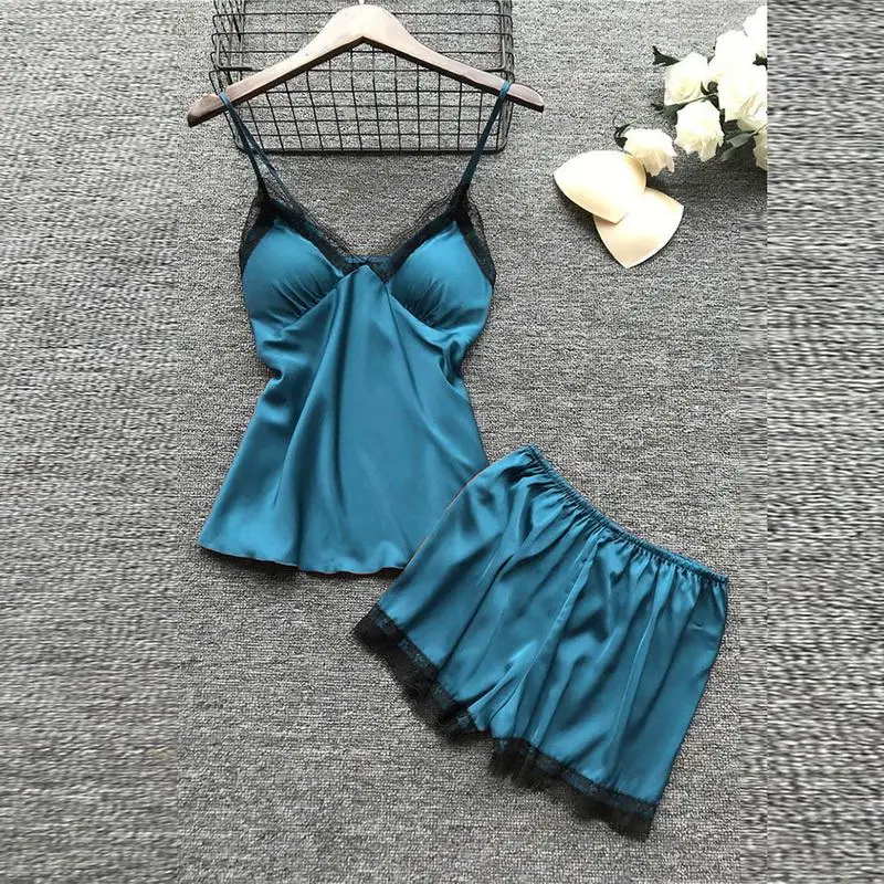 

ZITY Silk 5 Piece Pajama Sets Women 'S Sexy Fashion Pajamas Women Sleepwear Autumn Winter Homewear long sleeve Pajamas